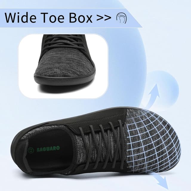 Detalle de SAGUARO Luck III scarpe minimaliste barefoot traspiranti unisex (EU 36-48)