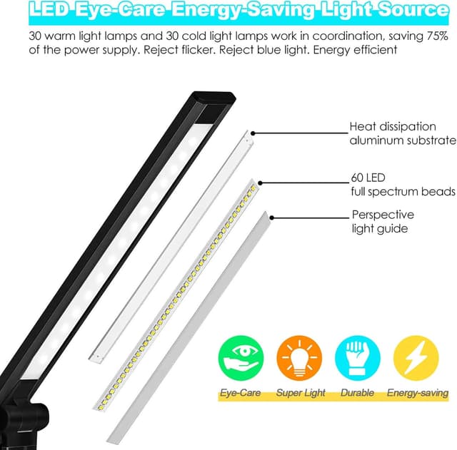 Thumbnail 2 de BIENSER LED Desk Lamp 10-level dimmable with wireless charger