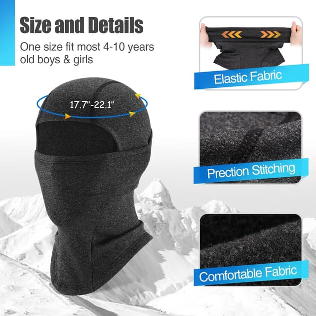 Detalle 2 de HEGCOIIE Sturmhaube 4–12 Jahre 🧣