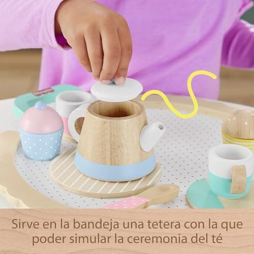 Thumbnail 4 de Fisher-Price HXT82 Set de té de madera, 12 piezas
