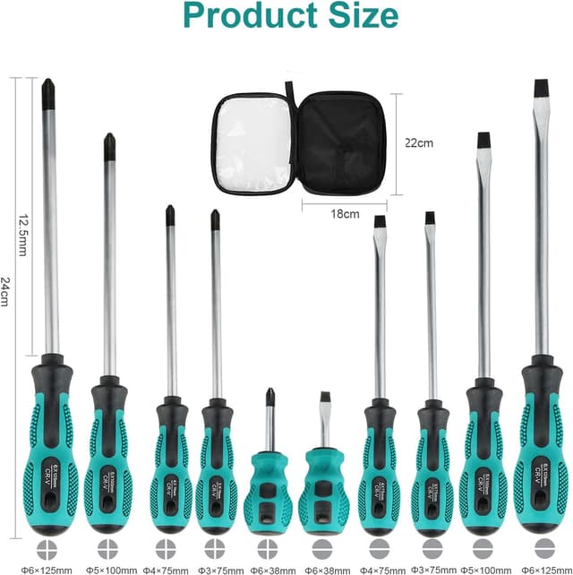 Thumbnail 3 de Magnetic Screwdriver Set 10pcs