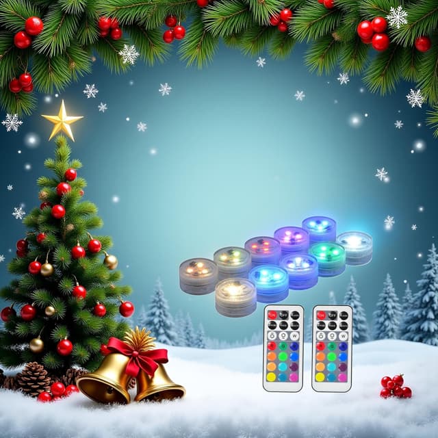 Thumbnail 1 de Afoosoo 10pcs RGB LED tealight lights with remote 🕯