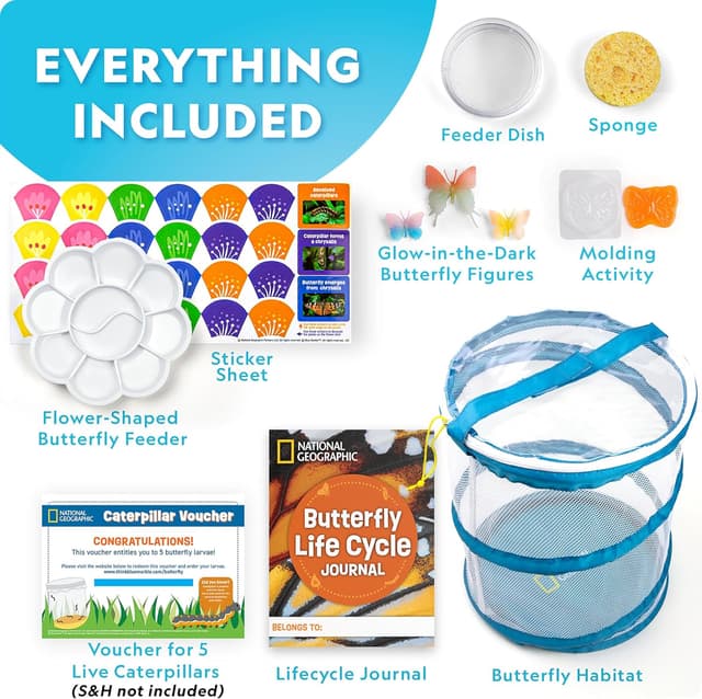Thumbnail 4 de National Geographic Ultimate Butterfly Growing Kit 5 caterpillars