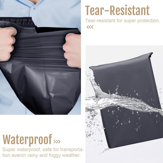 Detalle de Switory Parcel Bags Mailing 17x24 Inch Self-Seal Waterproof Postal Bags, 100 Pack (Grey)