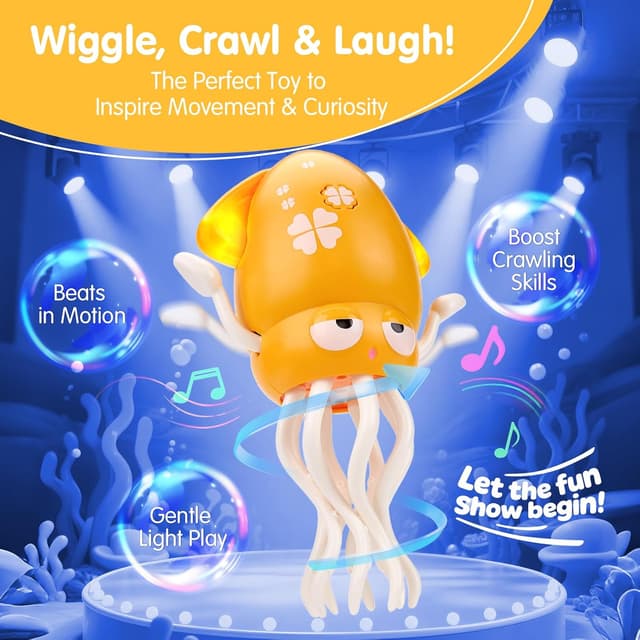 Detalle de hahaland Polpo Danzante, giocattolo gattonare 1 anno