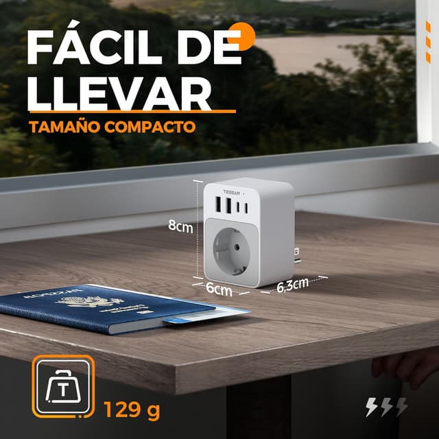 Thumbnail 5 de TESSAN Adaptador Enchufe USA 1875W