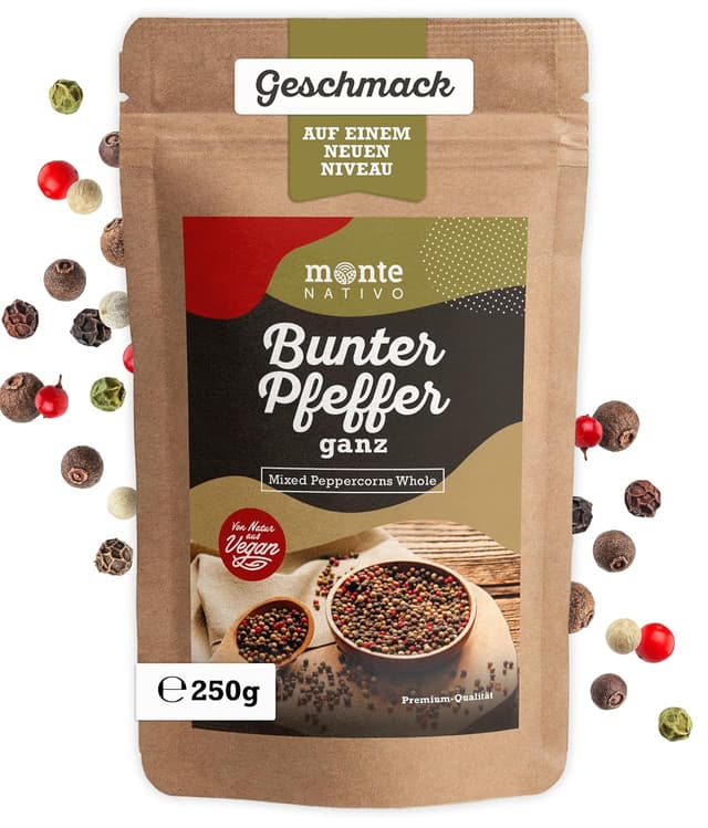 Imagen de Monte Nativo Pfefferkörner 250g bunter Pfeffer 🧂 en OfertitasTOP