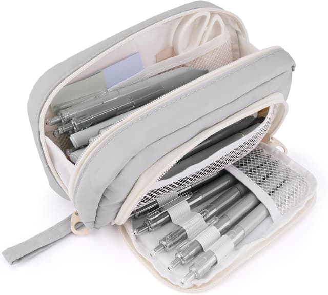 Detalle de COLOCASTLE Federmäppchen Mäppchen mit 3 Fächern und großer Kapazität (20 x 12 x 5 cm)