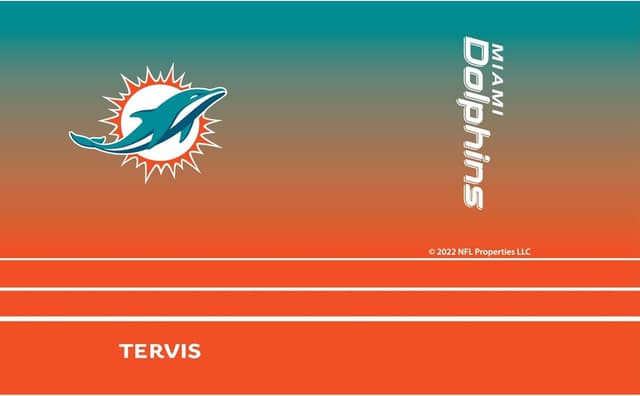 Detalle 2 de Tervis Traveler NFL Miami Dolphins Ombre Triple-Insulated 20oz Stainless Steel Tumbler with Slider Lid