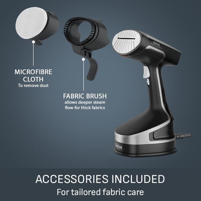 Detalle 2 de Tefal DT8250 Handheld Clothes Steamer (Access Steam Force) – ready in 25 seconds, 90g/min boost, black and silver