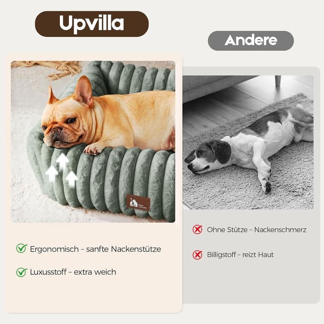 Detalle 2 de Upvilla Luxusweicher Hundekorb 109 × 76 × 20 cm