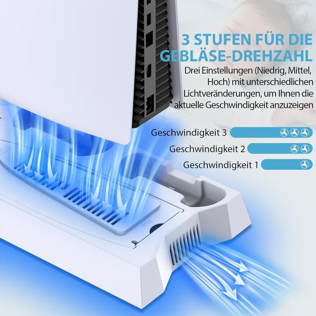 Thumbnail 2 de ZRZLMVP PS5 Standfuß Kühler mit Ladestation