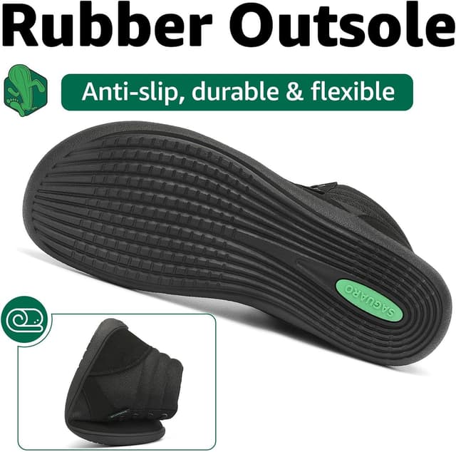 Detalle de Saguaro Unisex Barfußschuhe High-Top mit breiter Zehenbox & Zero-Drop-Sohle (Gr. 36–48)