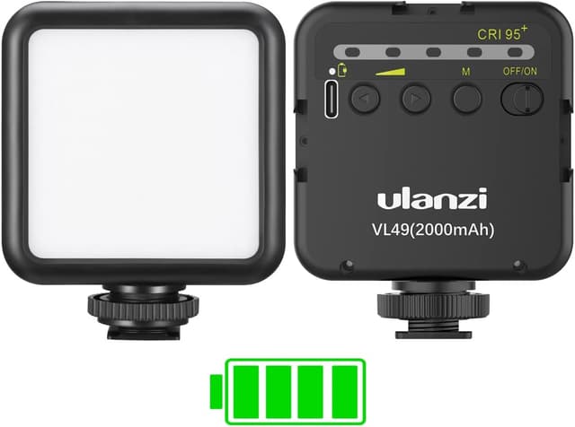 Detalle de ULANZI VL49 camera light, 2000 mAh LED