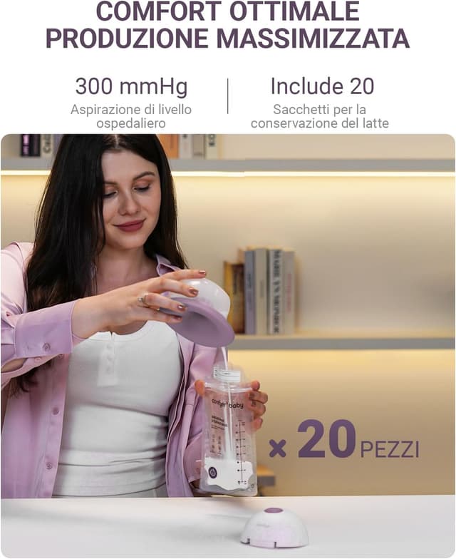 Thumbnail 2 de comfyer 2x Tiralatte elettrico indossabile 9 livelli e 3 modalità