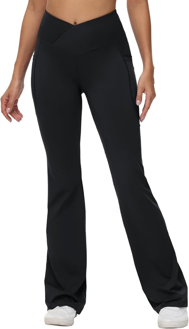 Thumbnail 6 de baleaf V Crossover Flare Leggings with Pockets 🧘♀