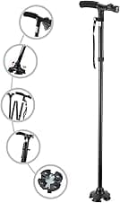 Imagen de Folding Cane with LED Light, Adjustable Walking Stick 🚶 en OfertitasTOP