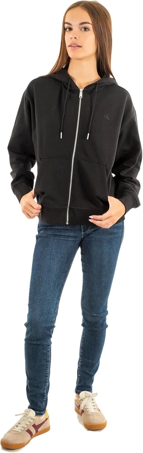 Thumbnail 6 de Calvin Klein Donna Felpa con zip Archive Logo French Terry con cappuccio