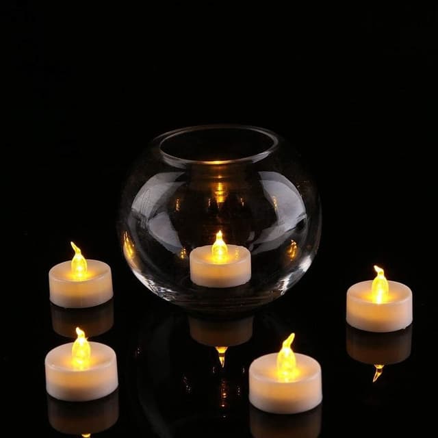 Detalle de Tea Lights 12 Pack 200‑Hour Flameless LED Candles 🕯