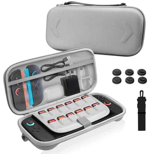 Detalle de NEWDERY Switch 2 Tragetasche mit 12 Karten