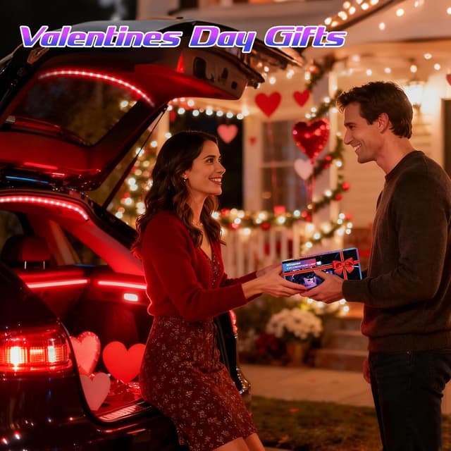 Detalle 2 de Winzwon Cadeau de Noël : ruban LED voiture intérieur 16 millions de couleurs avec contrôle APP (2)