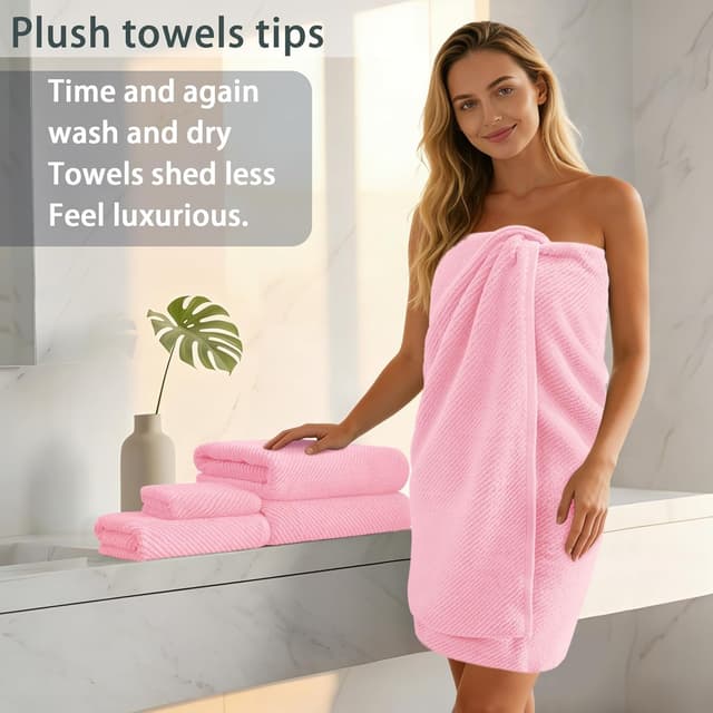 Thumbnail 4 de Pink Towels Towel Set of 6 with 30" Bath Towels