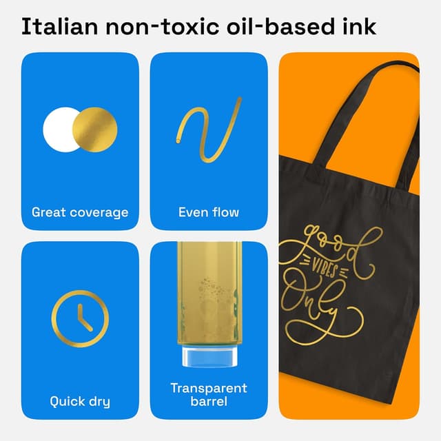 Detalle 2 de ARTISTRO 2 Gold oil marker medium tip