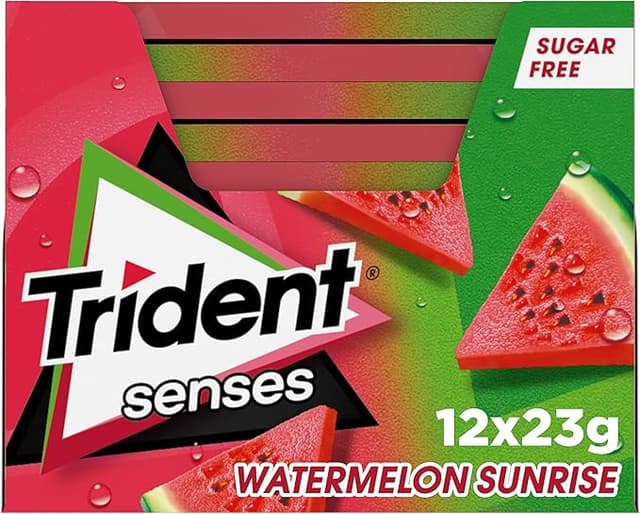 Imagen de Trident Chicles sin Azúcar Sabor Sandía 12x23g 🍉 en OfertitasTOP