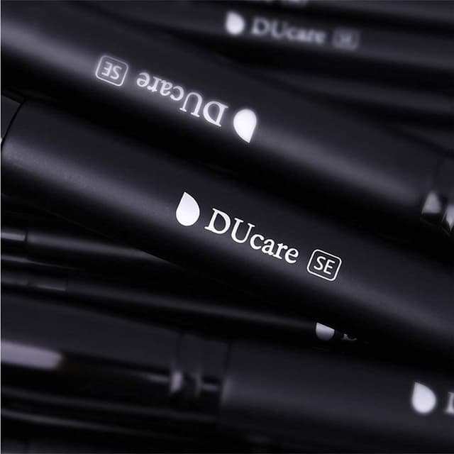 Detalle de DUcare Make-up Pinsel-Set (15 Stück) mit synthetischen Borsten – Schwarz