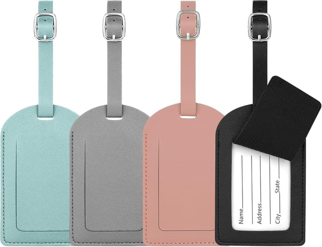 Imagen de Flintronic étiquettes en cuir lot de 4 en OfertitasTOP