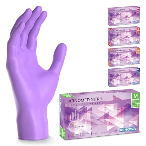 Imagen de ARNOMED 500x Guantes nitrilo Morado en OfertitasTOP