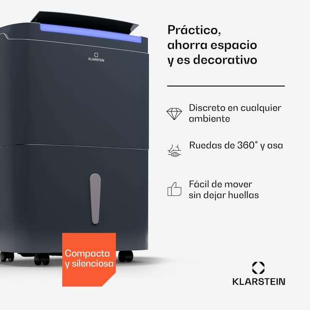 Detalle 2 de Klarstein DryFy Connect 50L 👕 Deshumidificador WiFi y Portátil