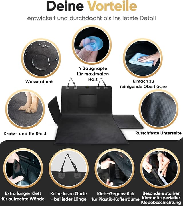 Thumbnail 1 de HELDENWERK Kofferraumschutz Hund 600D 🚗