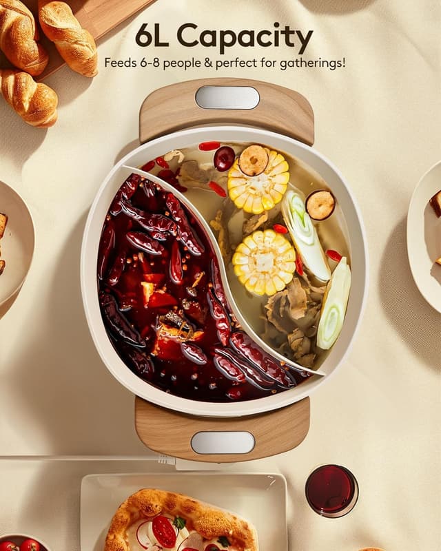 Thumbnail 5 de Electric Hot Pot 6L Dual-Flavor 🍲