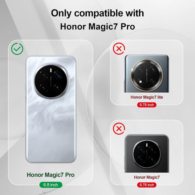 Detalle de Btstring Hülle für Honor Magic 7 Pro aus Silikon – Ganzkörper-Case mit weichem Mikrofaserfutter (lila)