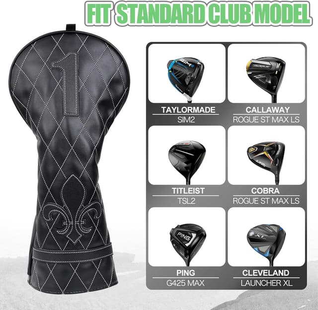 Thumbnail 3 de Golf Club Wood Head Covers Iris Pattern