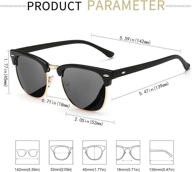 Thumbnail 3 de KANASTAL Lunettes de Soleil Demi-monture Polarisées