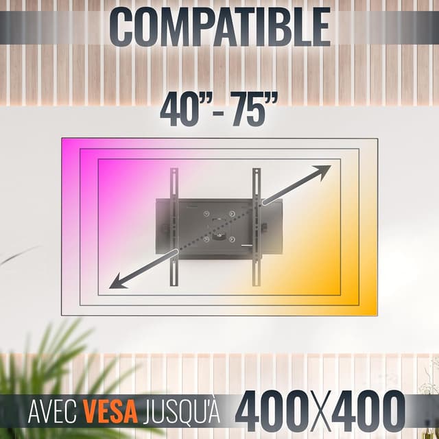 Detalle 2 de RICOO R23-S Support TV mural 95 kg