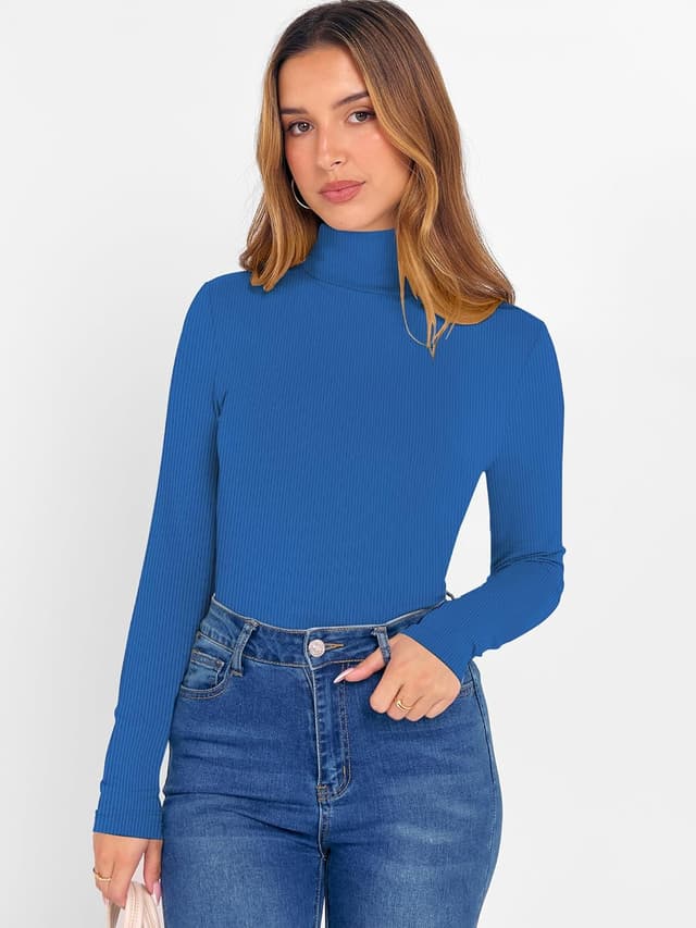 Detalle 2 de Rollkragenpullover Basic Langarmshirt