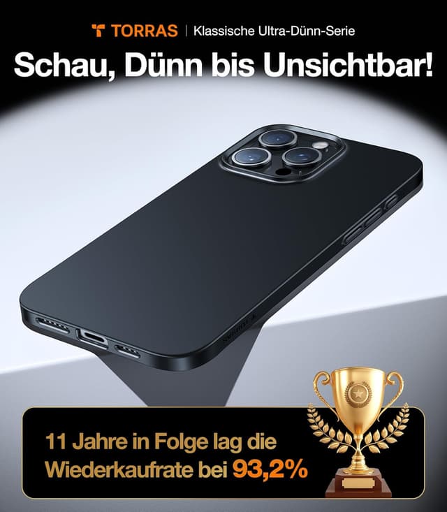 Detalle 2 de TORRAS Ultra Dünn iPhone 16 Pro MagSafe Hülle 0,07 cm