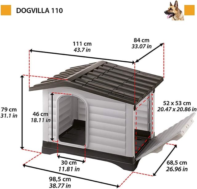 Thumbnail 1 de Ferplast DOGVILLA 110 outdoor dog kennel 111x84x79 cm