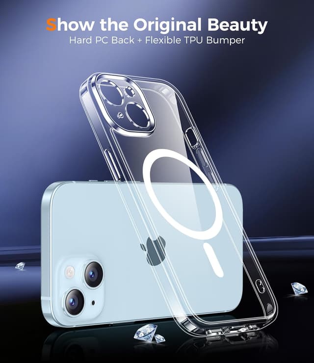 Detalle de Qasyfanc Coque iPhone 15 MagSafe, anti-jaune