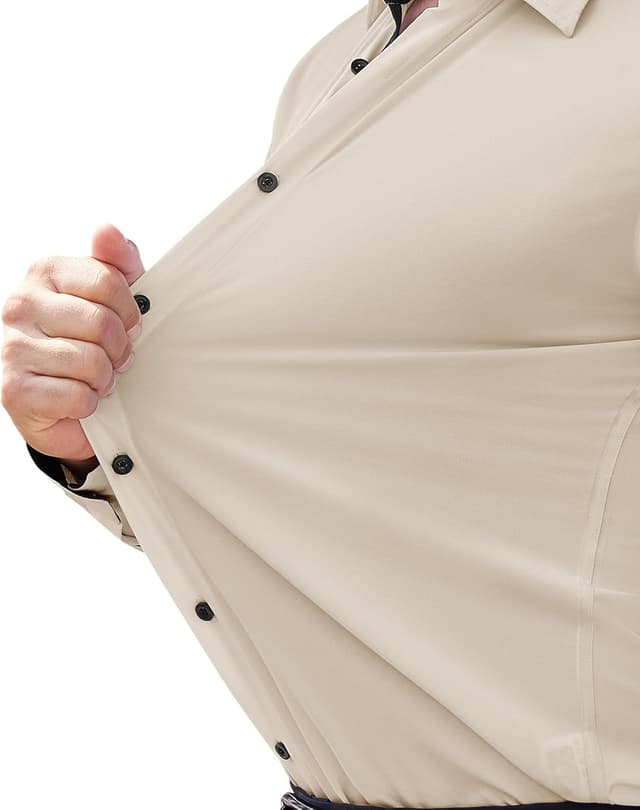 Detalle 2 de J.VER Herren Hemd Langarm Stretch – Regular Fit Businesshemd für Büro, Hochzeit & Alltag