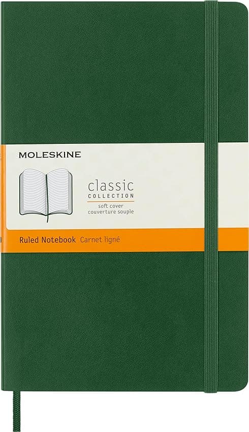 Detalle de Moleskine Cuaderno Clásico Tapa Blanda Verde 🌿 - 192 Hojas