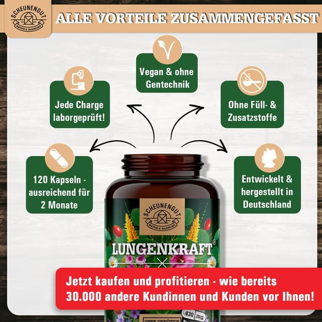 Thumbnail 6 de LUNGENKRAFT® Lungenkraut Kapseln 120 Stk