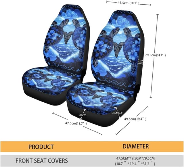 Thumbnail 5 de ZIATUBLES Vintage Floral Turtle Seat Covers