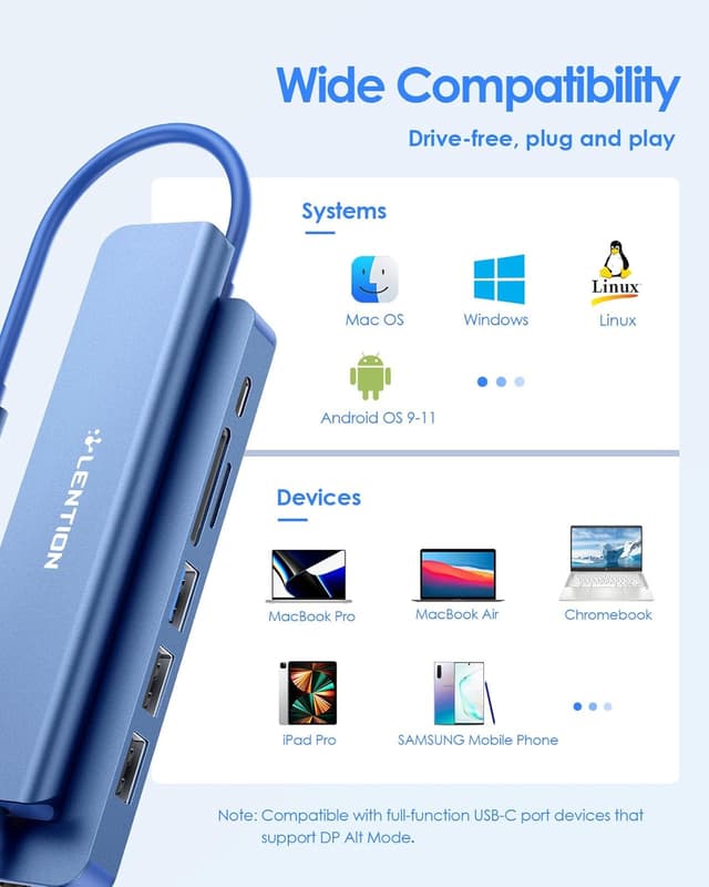 Thumbnail 6 de Lention USB C Hub 100W with 4K HDMI