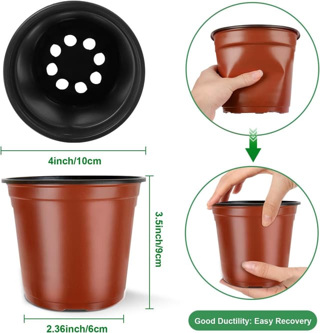 Detalle 2 de PEYOU 100Pcs Plant Pots 10cm reusable set