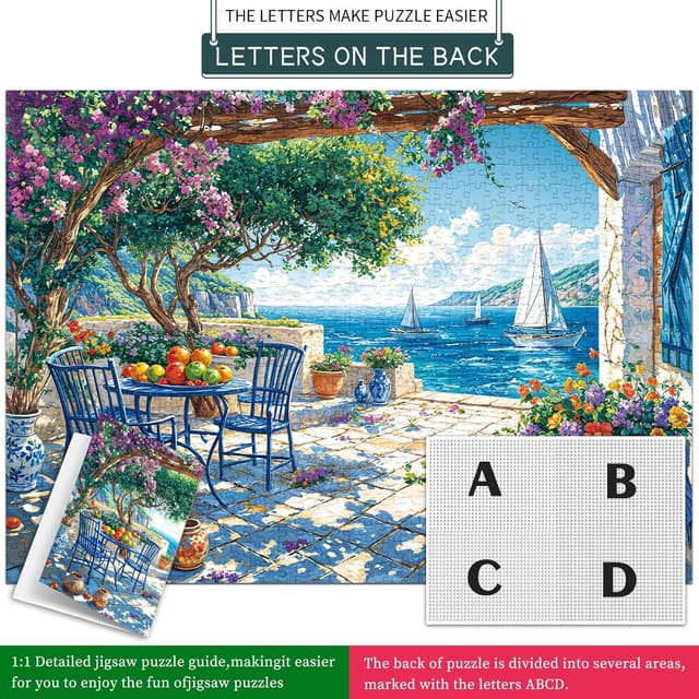 Detalle 2 de TangComplete TangComplete 1000-Piece Summer Coast Jigsaw Puzzle (70 x 50 cm)