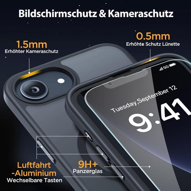 Detalle de Miracase Magnetisch Hülle für iPhone 16e 6,1 Zoll